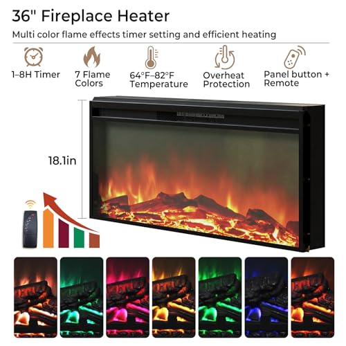 Evermagin 67" Walnut Fluted Fireplace TV Stand for TVs up tp 75", Mid-Century Modern Entertainment Center with Storage Cabinets and Doors, Wood Media TV Consoles for Living Room and Bedroom Furniture Evermagin