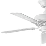 Hinkley Cabana 36" Indoor/Outdoor Dual Mount Ceiling Fan with Remote - Pull Chain Operation, Composite Fan Blades - Appliance White Hinkley