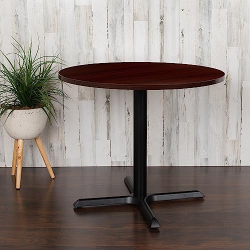 Flash Furniture Chapman 36" Round Multi-Purpose Conference Table in Mahogany Flash Furniture