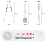 BBQ Grill BBQ Accessories, Stainless Steel Grill Tools Grilling Accessories Grill Set Barbecue Grill Accessories for Outdoor Grill, BBQ Tools Grill Utensils Grilling Tools SUJAYU