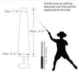 J&C Umbrella Cover, Windproof, UV Resistant Market Parasol Covers 7ft to 11ft Waterproof Outdoor Patio Umbrella Cover Black J&C