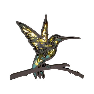 3D Wooden Animal Carving LED Night Light, Wood Carving Light, Modern Home Decoration, Decorative Tables, Cabinets, Living Rooms, Bedrooms, Offices, Farmhouses, Bookshelves, Perfect Holiday Gifts