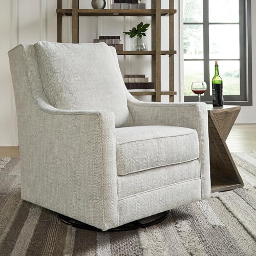 Signature Design by Ashley Kambria Casual Upholstered Swivel Glider Accent Chair, Gray Signature Design by Ashley