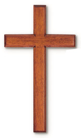 Solid Mahogany Wood Wall Cross (4") HJ Sherman