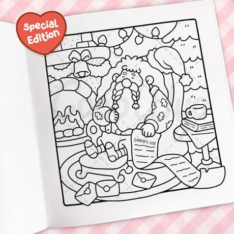 Cozy Christmas: Coloring Book for Adults and Kids (Cozy Spaces Coloring) WoodArtSupply