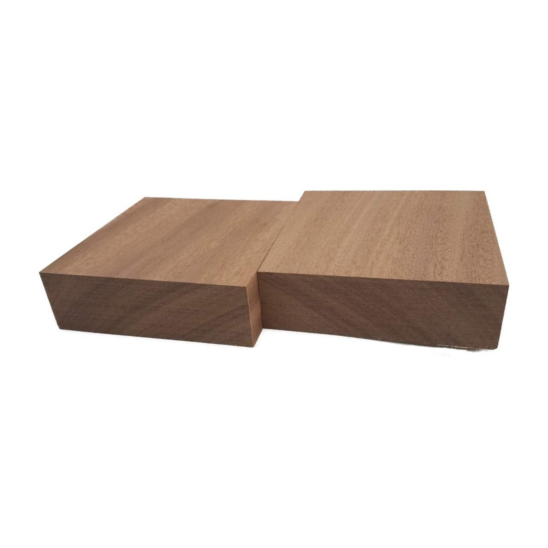 Mahogany Lumber Bowl Blanks (2pc) (2" x 6" x 6") Barrington Hardwoods