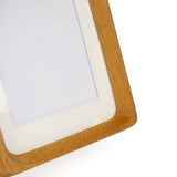 Natural Wood Photo Frames Inspired Tabletop Picture Frame with Mat, Vertical or Horizontal Display (Teak, 4x6 matted to 3x5) WoodArtSupply