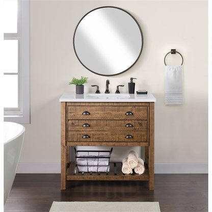 Martin Svensson Home Monterey Single Vanity, Natural Brown - WoodArtSupply