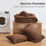 Love's cabin Seersucker Brown Twin Comforter Set, 5-Piece All Season Lightweight Bed in a Bag Bedding Set with Comforter, Flat Sheet, Fitted Sheet, Pillowcase and Sham Love's cabin