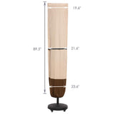 SUPERJARE Patio Umbrella Cover with Rod for 7 to 11 Ft Umbrellas & 15 Ft Double-Sided Umbrellas, 600D Protective Waterproof Cover with Zipper, Beige & Brown SUPERJARE