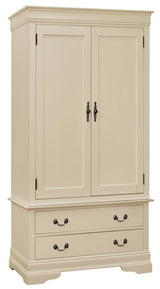 Glory Furniture Louis Phillipe 2 Drawer Armoire in Beige Glory Furniture