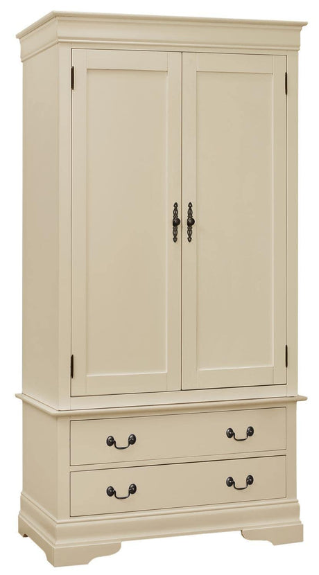 Glory Furniture Louis Phillipe 2 Drawer Armoire in Beige Glory Furniture