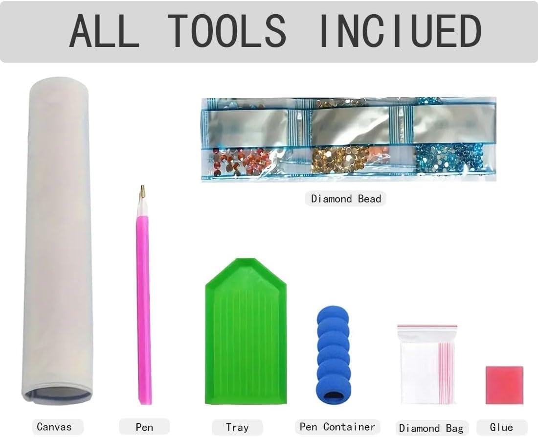 Cartoon House Diamond Art Kits for Adults,Christmas 5D Diamond Painting Kits for Adults Beginners,DIY Full Round Drill Diamond Dot Painting Gem Art Kits for Adult, Home Wall Decor12x12Inch ARPADAMO