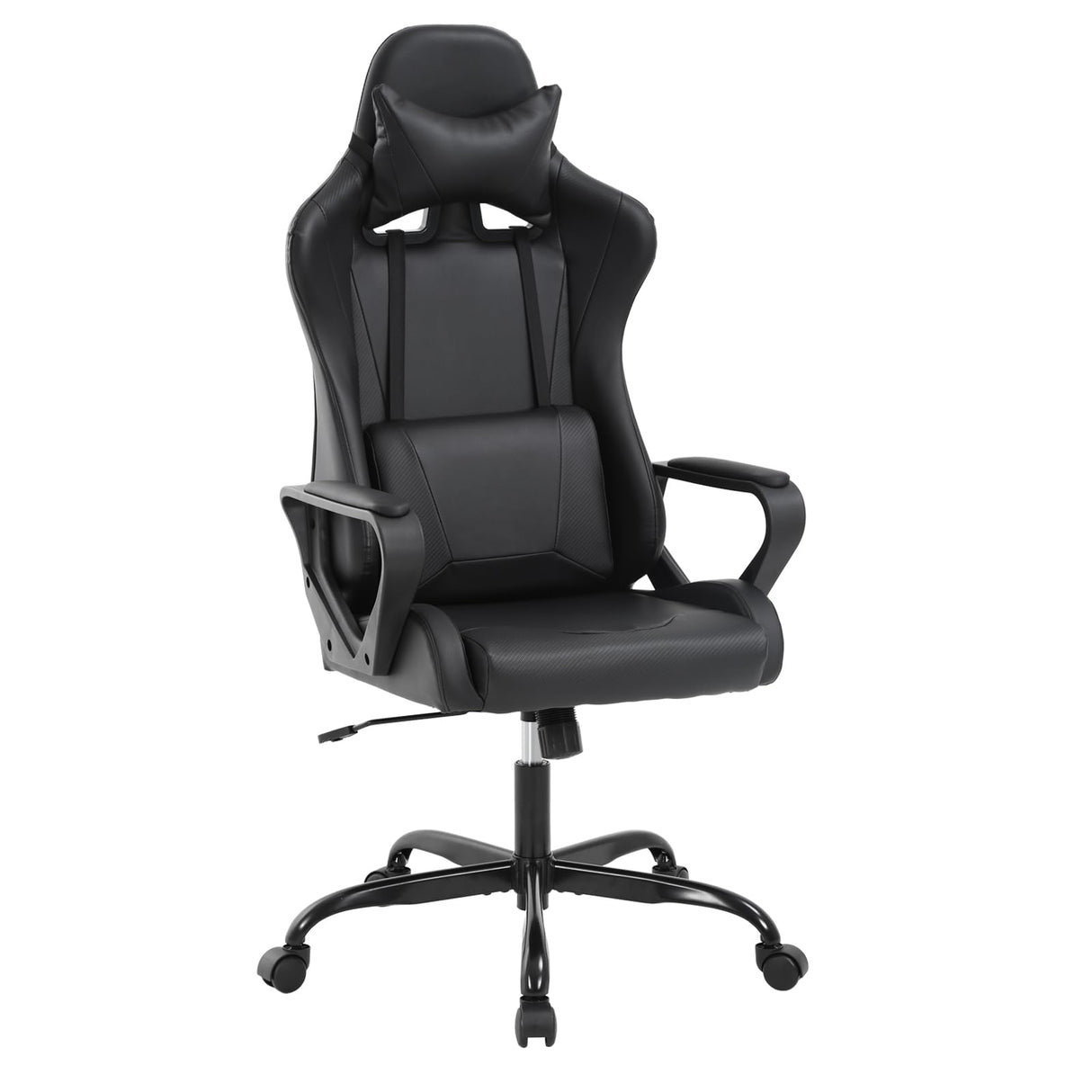 High-Back Racing Office Gaming Chair with Lumbar Support - Ergonomic Executive Reclining PC Desk Chair for Adults - PU Leather Swivel Rolling Chair RROCOSIA