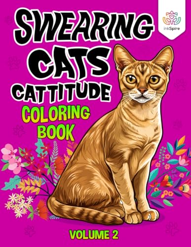 Swearing Cats Coloring Book For Adults: Coloring Book of Funny Kitty Memes For Adult Relaxation and Stress Relief WoodArtSupply