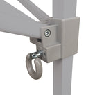 E-Z UP Ambassador Instant Pop Up Canopy Tent, 10' x 10', Roller Bag and 4 Piece Spike Set, White E-Z UP