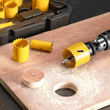 KATA Bi-Metal Hole Saw Kit, 18 Piece M42 High Speed Steel Hole Saw Set with 3/4" -2-1/2" (19-64mm) 11PCS Hole Saw Blades in Case with Mandrels, Drill KATA