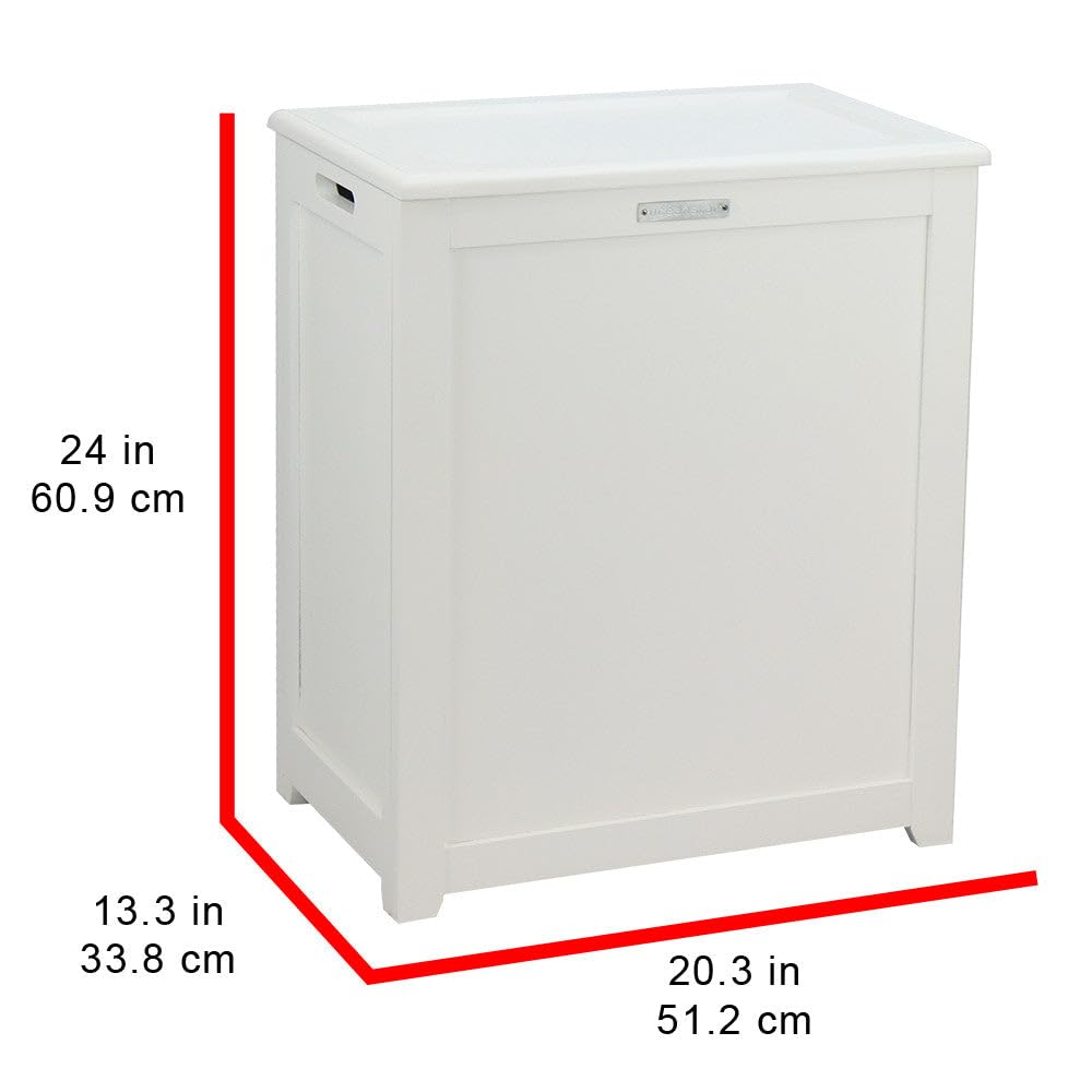 Oceanstar RH5513WHITE Storage Laundry Hamper, White Oceanstar