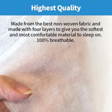 ForPro Premium Disposable Sheet Set, 4-PC King Size Bedding for Travel, Includes Bed Sheet, Duvet Cover and Two Pillowcases, White ForPro Professional Collection