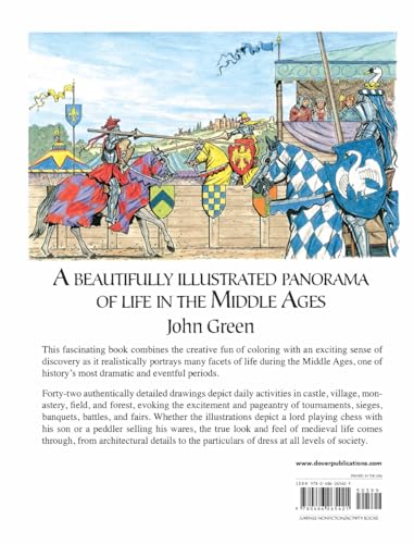 Life in a Medieval Castle and Village Coloring Book (Dover World History Coloring Books) Dover Publications