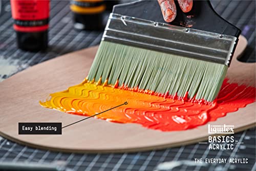 Liquitex BASICS Acrylic Paint Set, 6 x 22ml Tube Paint Set, Primary, Blue,Color Mixing,Green,White, 0.7 Fl Oz (Pack of 6) Liquitex