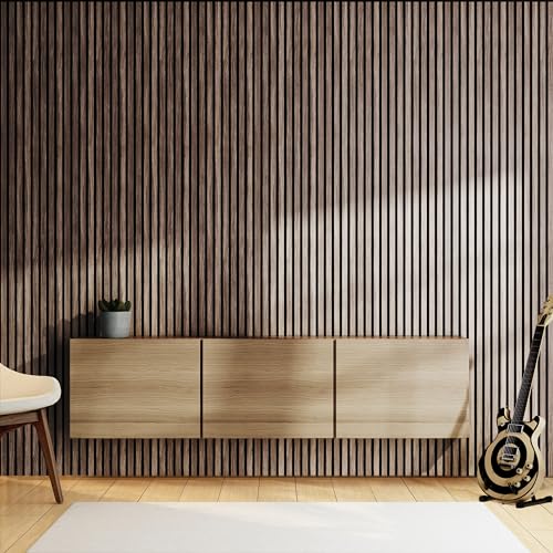 2-Pack Acoustic Wood Wall Panels - Wood Slat Wall Panels for Interior Wall Decor - Soundproof Wood Panels for Wall - Slat Wall Paneling - Wood Paneling for Walls and Ceilings - WoodArtSupply