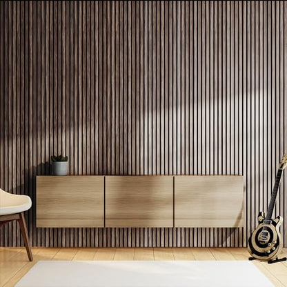 2-Pack Acoustic Wood Wall Panels - Wood Slat Wall Panels for Interior Wall Decor - Soundproof Wood Panels for Wall - Slat Wall Paneling - Wood Paneling for Walls and Ceilings - WoodArtSupply