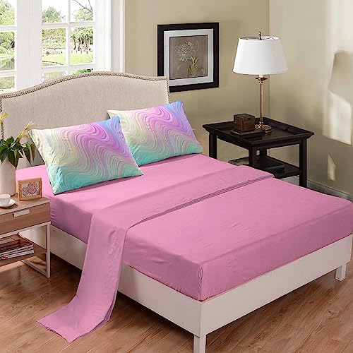 Bodhi Girls Full Comforter Sets with Sheets,Pink Bedding Sets Full,Bed in A Bag Kids Bedding Set for Girls Full(1 Comforter, 1 Flat Sheet, 1 Fitted Sheet, 2 Pillowcases) Bodhi