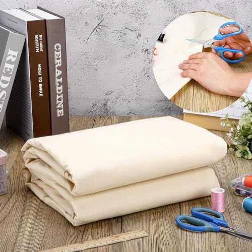 AK TRADING CO. Muslin Fabric/Textile Unbleached - Draping Fabric - Natural 10 Yards Medium Weight - 100% Cotton (63in. Wide), Natural Unbleached AK TRADING CO.