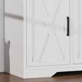 SLEKVERSA 55" Sideboard with Storage Kitchen Storage Cabinet with 3 Drawers, Modern Large Wood Farmhouse Buffet Cabinet TV Stand Coffee Bar for Living Room Hallway SLEKVERSA