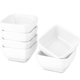 DELLING Ultra-Strong 3 Oz Ceramic Dip Bowls Set, White Dipping Sauce Bowls/Dishes for Tomato Sauce, Soy, BBQ and other Party Supplies - Set of 6 DELLING