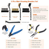 Rustark 42 Piece 3D Print Tool Kit Includes Debur Tool, Cleaning and Removal Tool with Storage Bag, 3D Printer Tool Set for Cleaning, Finishing and Printing 3D Prints Rustark