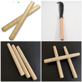 TorSor 3 Pack 12'' Sledge Hammer Wooden Handle Replacement for Axe Grip Steel Grass Sickle Hard Wood Shovel Hoes Outdoor Hatchet Camp 2 to 4 lb. Hammers Gardening Mowing Tool Repair TorSor