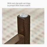 XDSTOOL Solid Wood Stool 10 inch Wooden Stool for Kids Small Short Stool Shoe Changing Step Stool Round (Brown Round) XDSTOOL