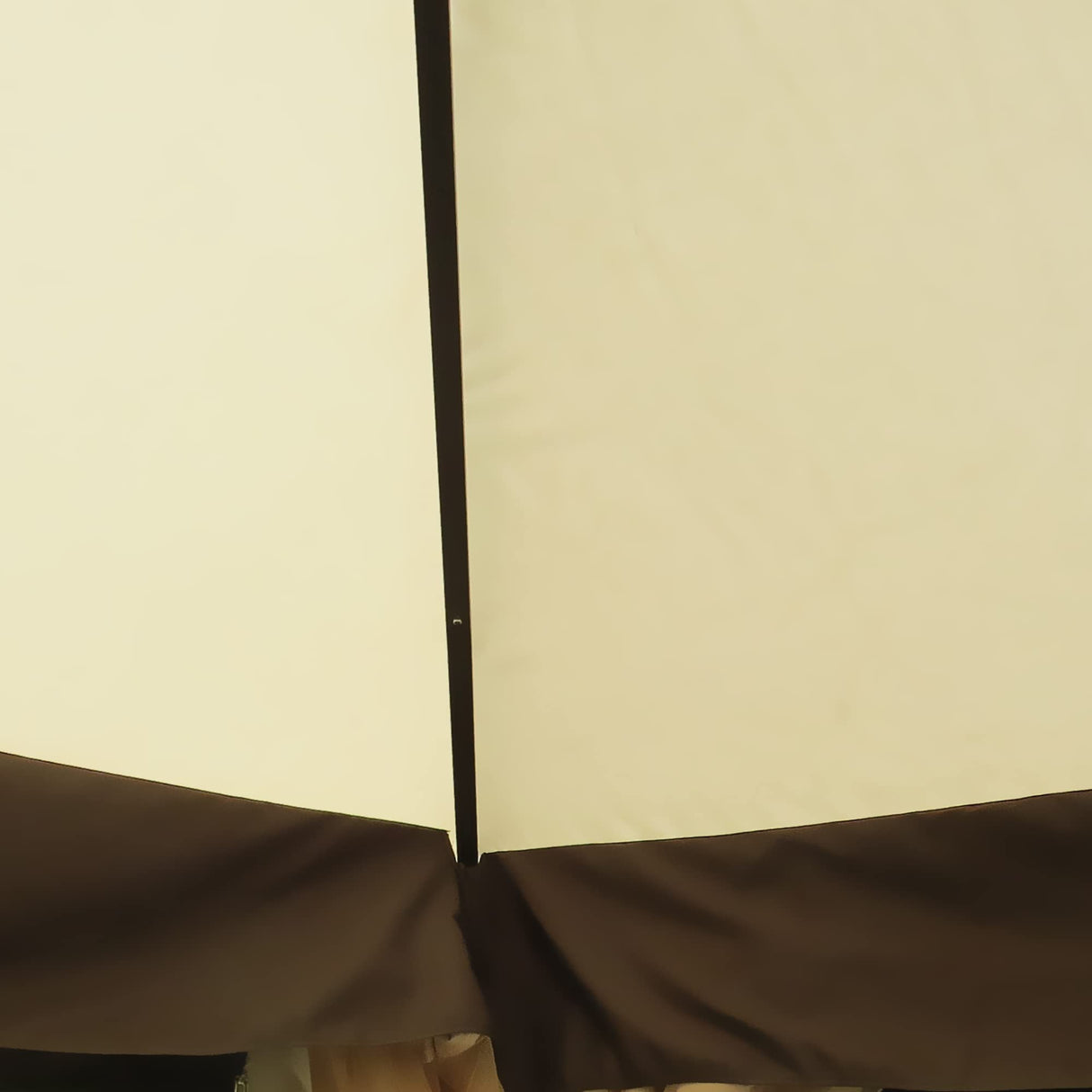 Outsunny 11' x 13' Patio Gazebo, Double Roof Outdoor Gazebo Canopy Shelter with Netting & Curtains, Steel Corner Columns for Garden, Lawn, Backyard and Deck, Beige Outsunny