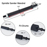 scottchen PRO Spindle Sander Adaptor 4-1/2" x 1/2" with Rubber Sanding Drum Kit OD 3/4", 1", 1-1/2" and Sandpaper Sleeves Grit# 80,120 - S/10 - WoodArtSupply