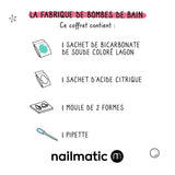 Nailmatic Cosmos DIY Bath Bomb Kit - Bath Bomb Making Kit for Kids, Make Your Own Bath Bombs, Includes Saucer & Rocket Molds, Vegan, Preservative Free, Ages 7+ Nailmatic