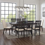 Crosley Furniture Hayden 9-Piece Modern Farmhouse Dining Table Set for 8 with 6 Slat and 2 Parsons Chairs, Slate Crosley Furniture