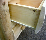 Midwest Log Furniture 5pc Bedroom Set - Handcrafted White Cedar/Solid Wood/Queen Log Bed Midwest Log Furniture