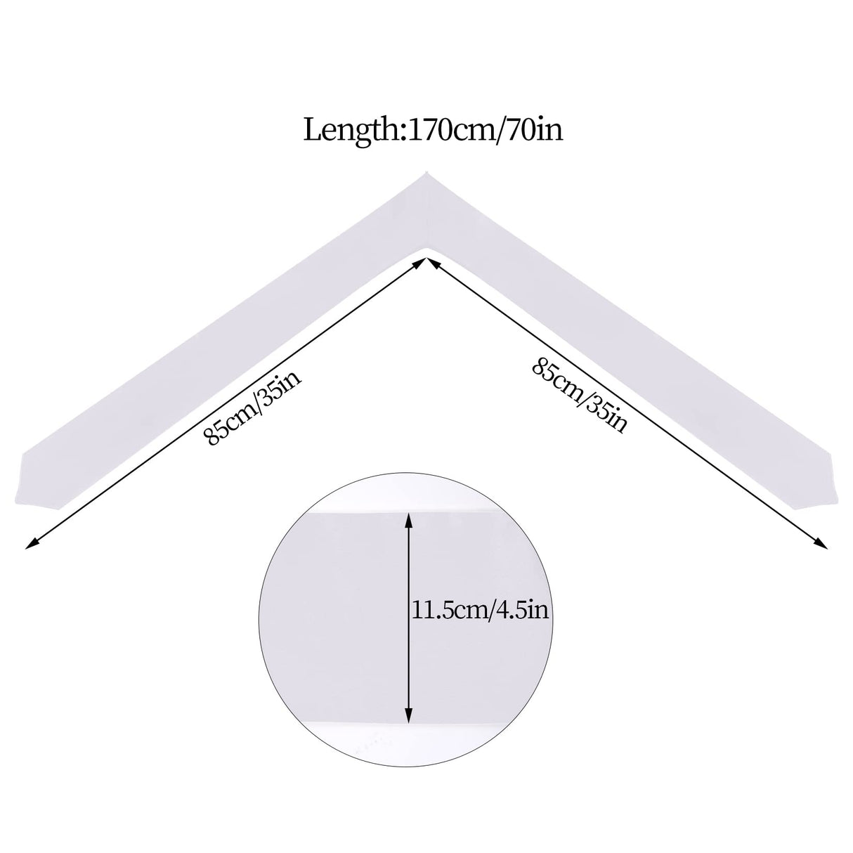 Tongcloud 6pcs 70 Inch Unisex Graduation Stole Sash Adult Plain Sublimation Graduation Stole Plain Satin Stole for Men Women(White) Tongcloud