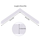 Tongcloud 6pcs 70 Inch Unisex Graduation Stole Sash Adult Plain Sublimation Graduation Stole Plain Satin Stole for Men Women(White) Tongcloud