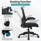 FelixKing Office Chair, Ergonomic Desk Chair Breathable Mesh Chairs Adjustable High Back Lumbar Support Flip-up Armrests, Executive Rolling Swivel Comfy Computer Chairs Home Office Black FelixKing