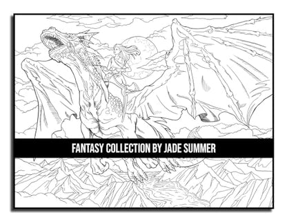 Fantasy Collection: An Adult Coloring Book with 100+ Incredible Coloring Pages of Mermaids, Fairies, Vampires, Dragons, and More!