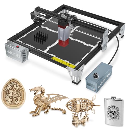 LASER TREE Laser Engraver Machine,10W Output Power, Higher Accuracy Laser Engraving Machine with Air Assist Pump, Eye Protection Laser Module, Laser Engraver for Wood and Metal, Acrylic, Leat - WoodArtSupply