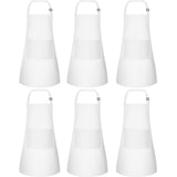 BOUBONI 6 Pack Kids Apron bulk with 2 Pockets Adjustable Chef Art Apron Kids Painting Aprons for Cooking Baking Painting Crafting Grilling Activity（White） BOUBONI