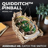UGEARS Harry Potter Quidditch Pinball Machine - Wooden Models to Build for Adults with Engaging Gameplay - Wooden Pinball Machine Experience in 3D Puzzle Design - Ideal for Wooden Model Kits Fans UGEARS