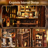 KERNOWO Book Nook Kit, DIY 3D Wooden Puzzles for Adults, Teens and Beginners, Miniature Tiny House Kit for Bookshelf Decor, Bookish Gift for Family, Friends, Book Lovers (Library)