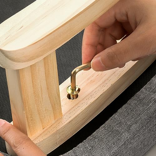 Lawei Small Footstool Ottoman, Rectangle Fabric Foot Stool Rest with Wooden Legs and Non-Slip Soft Padding, Modern Footstools Step for Couch, Desk, Office, Living Room, Bedroom, Entryway, Dogs, Gray Lawei