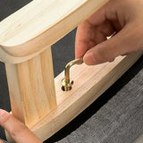 Lawei Small Footstool Ottoman, Rectangle Fabric Foot Stool Rest with Wooden Legs and Non-Slip Soft Padding, Modern Footstools Step for Couch, Desk, Office, Living Room, Bedroom, Entryway, Dogs, Gray Lawei