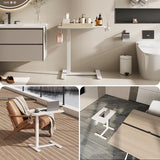 Gamork C Shaped 17.8 * 22.5 inch Mobile Standing Desk,Pneumatic Adjustable Height Stand Up Desk,Ergonomic Standing Side Table for Home Office Work Computer Desk Workstation,White Gamork